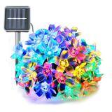 Solar String Lights Flower 50 LED 23ft Multi-Color Waterproof Fairy Flower Garden Lights for Outdoor, Wedding, Patio, Lawn, Home, Party, Holiday,Item Code:50FLMUSO