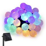 20ft 30 LED Non-friable Crystal Ball Solar String Lights Outdoor Waterproof for Garden Patio Bushes and Windows Christmas Item code:30CBMUSO