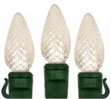 C9 LED Warm white Christmas Lights with Faceted , Spacing8