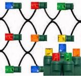 Multi color net lights 5mm Wide Angle Les,4´×6´,Green Wire,Item Code:5M100MUG