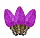 C7 Purple  replacement Bulbs with Faceted Covers 25pcs,Item Code:C7PLF25B