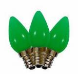 C7 Green  replacement Bulbs Opaque 25pcs,Item Code:C7GNO25B