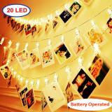 20LED Photo Clips Warm White Fairy String Lights for Bedroom Battery Operated Perfect for Hanging Pictures, Cards, Memos Item Code:20CLWWBA