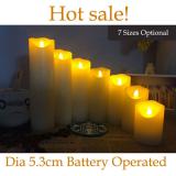 7 Sizes dia 5.3cm Small Battery Operated LED Candle with Long Lasting Bright Light Flameless LED Candle Set with Hight Quality,Church,Home Decor Lighting and Wedding Decoration Item Code:53CDWWBA