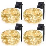 100LED 39FT 8Modes 3-Strands Copper Wire Lights Warm White Waterproof Outdoor Fairy String Solar Lights for Outside Garden Patio Christmas Tree Indoor Bedroom Item Code:100CWWSO