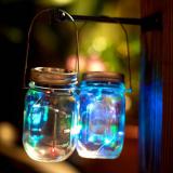 6 Pack 20 Led String Fairy Star Firefly Jar Lids Lights,6 Hangers included(Jars Not Included), Best for Mason Jar Decor,Patio Garden Decor Solar Laterns Table  Item Code: 20JLMUSO
